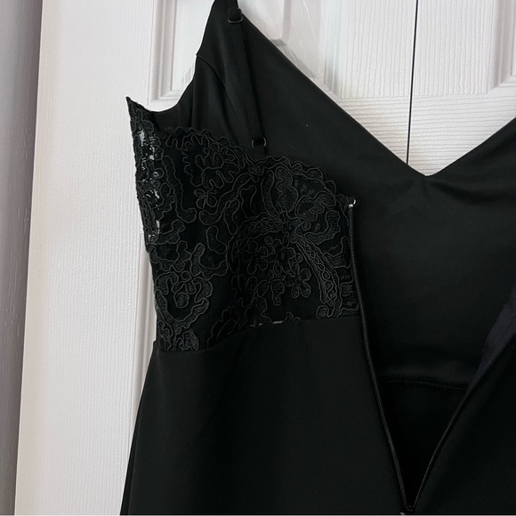 Black Midi Dress with Front Slit - Picture 8 of 12